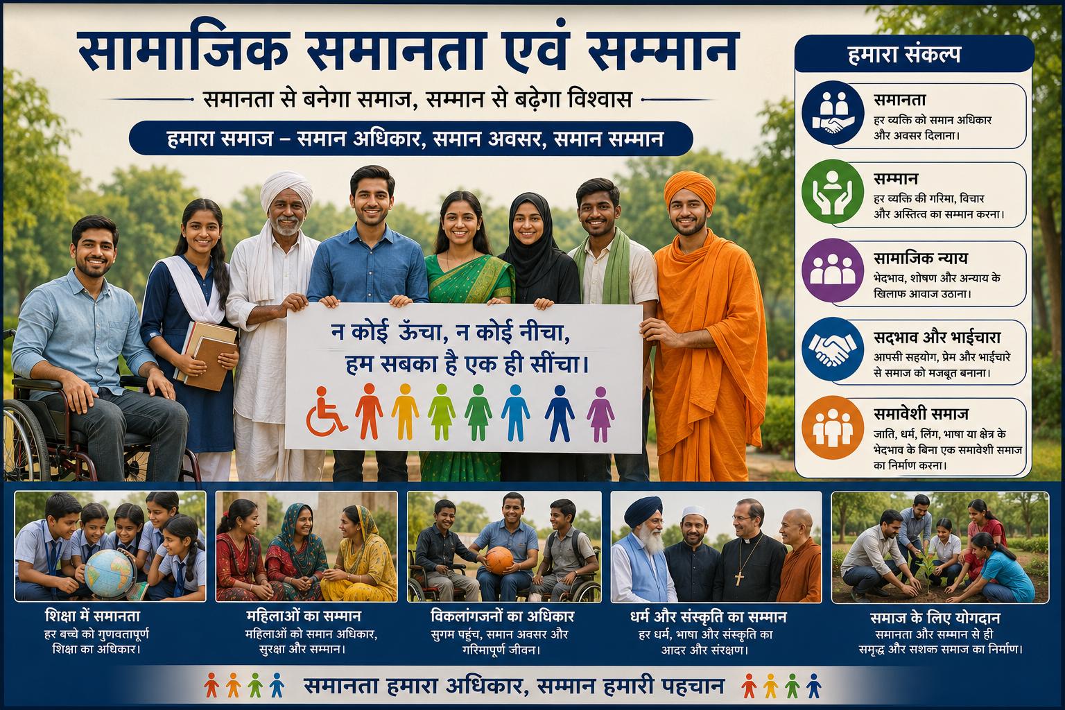 सामाजिक समानता एवं सम्मान